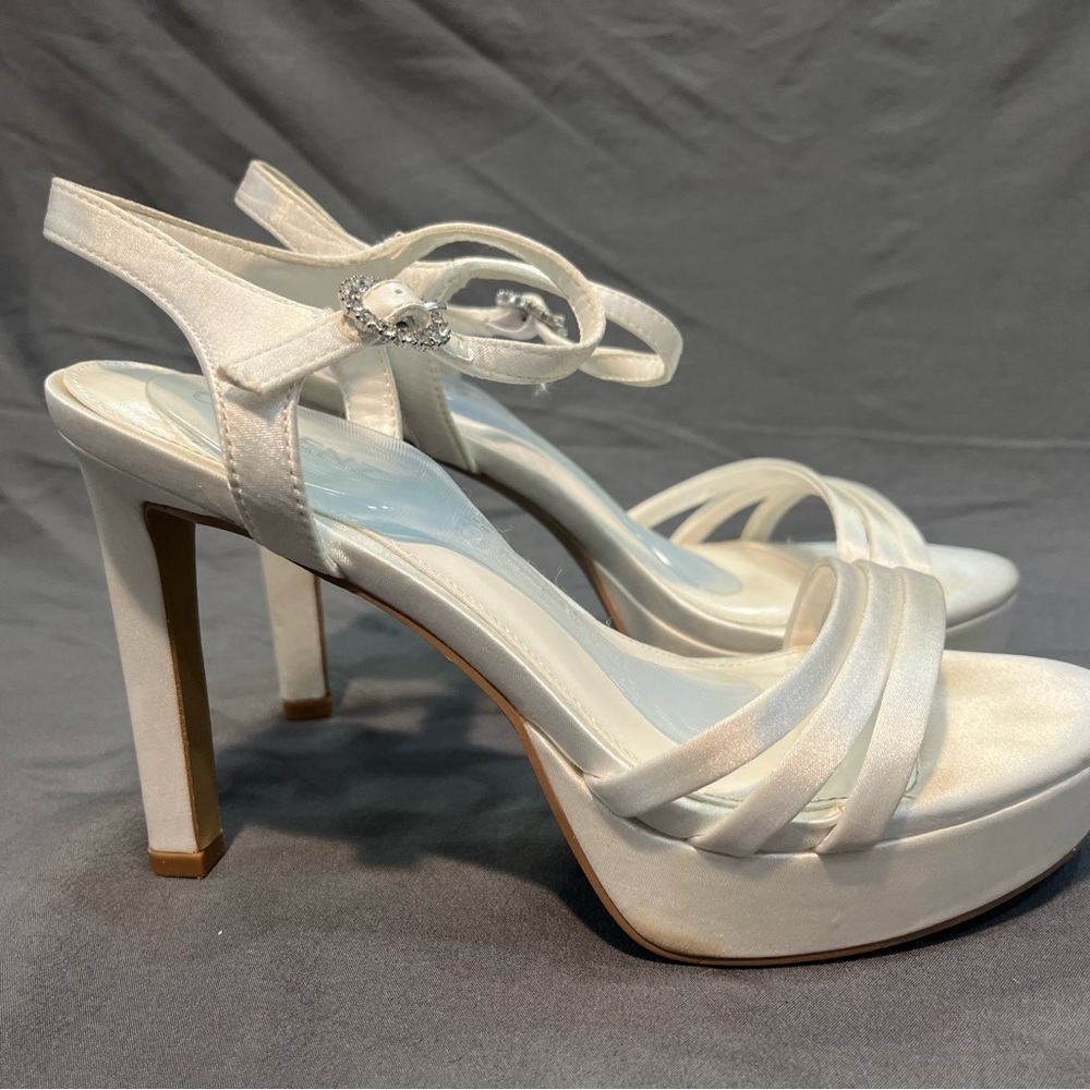 Chic White Strappy Heels